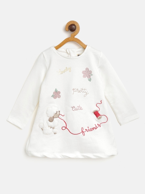

Nauti Nati Girls White Applique Detail A-Line Dress