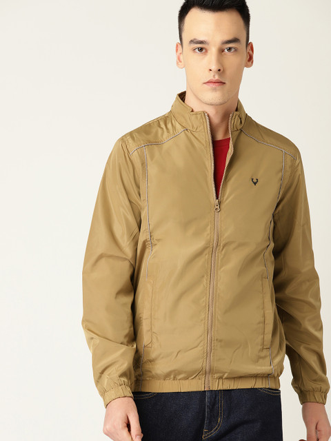 

Allen Solly Men Beige Solid Bomber Jacket
