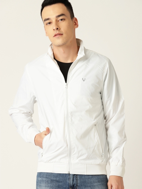 

Allen Solly Men White Solid Bomber Jacket