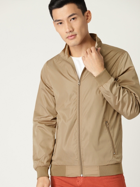 

Allen Solly Men Beige Solid Bomber Jacket