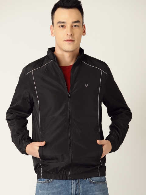 

Allen Solly Men Black Solid Bomber Jacket