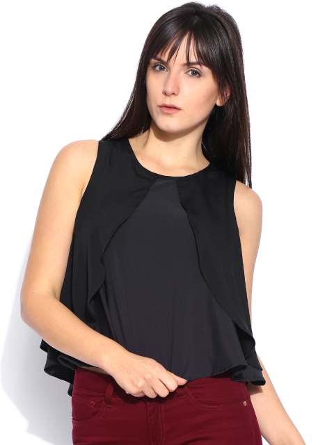 

Tokyo Talkies Black Layered Top