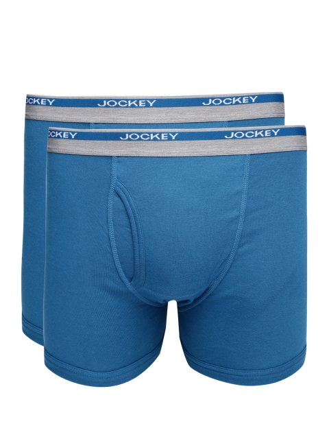 

Jockey Men Pack of 2 Blue Solid Trunks 8009-0205