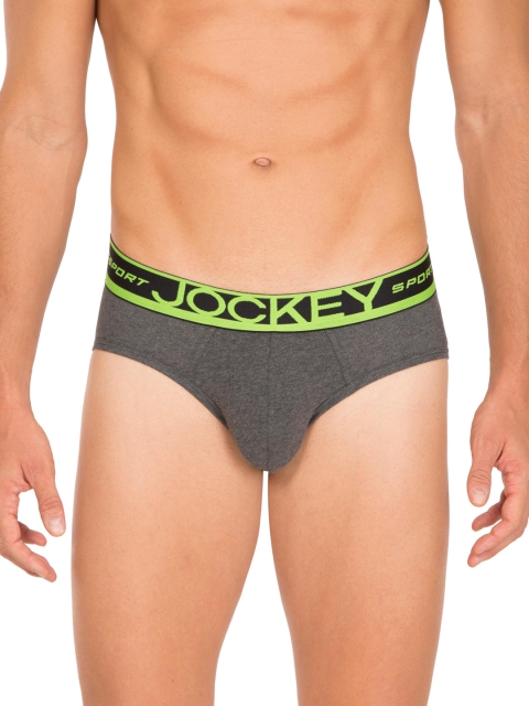 

Jockey Men Charcoal Grey Solid Briefs SP05-0105