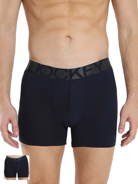 

Jockey Pack Of 2 Navy Blue Solid Trunks IC28-0105