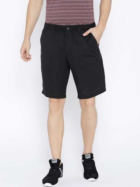 

Jockey Men Black Solid Straight Fit Sports Shorts