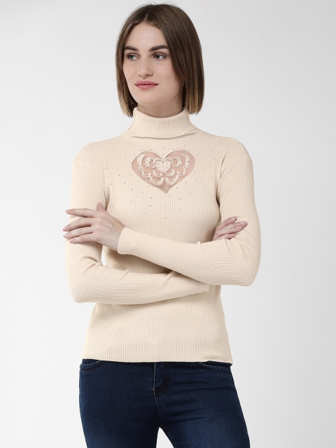 

Fort Collins Women Beige Solid Sweater