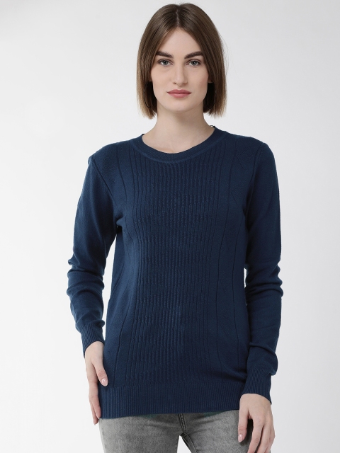 

Fort Collins Women Navy Blue Solid Sweater