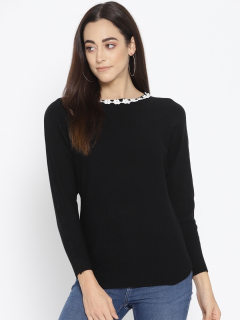 

Fort Collins Women Black Solid Acrylic Sweater