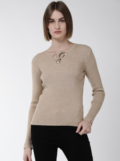 

Fort Collins Women Beige Ribbed Fitted Top