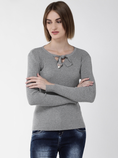 

Fort Collins Women Grey Ribbed Sweater