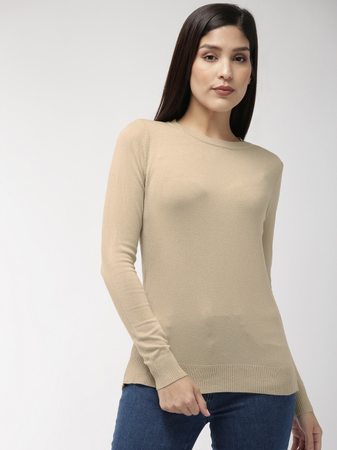 

Fort Collins Women Beige Solid Sweater