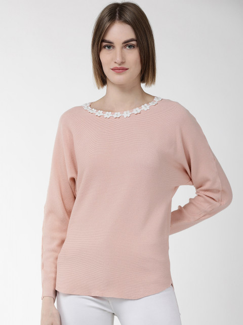 

Fort Collins Women Pink Solid Acrylic Sweater