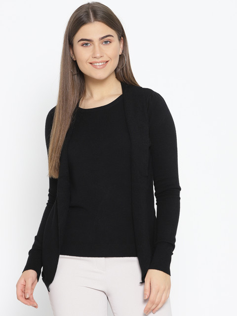 

Fort Collins Women Black Solid Sweater