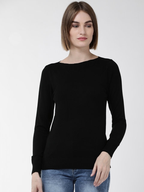 

Fort Collins Women Black Solid Sweater