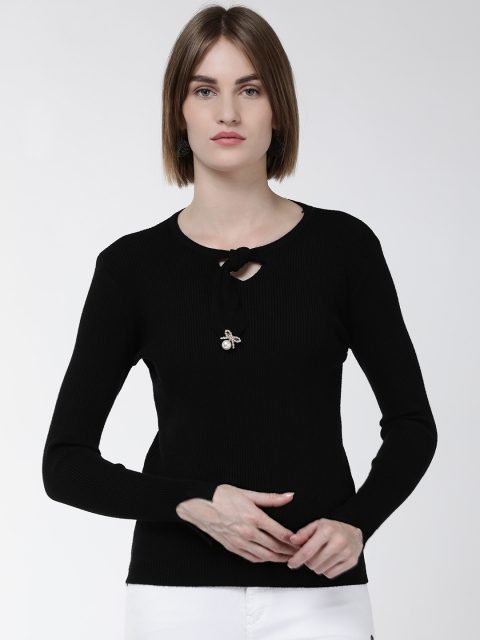 

Fort Collins Women Black Ribbed Fitted Top