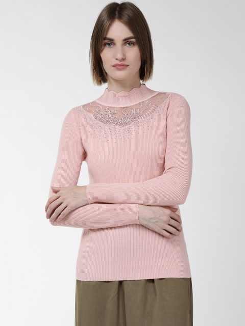

Fort Collins Women Pink Solid Sweater