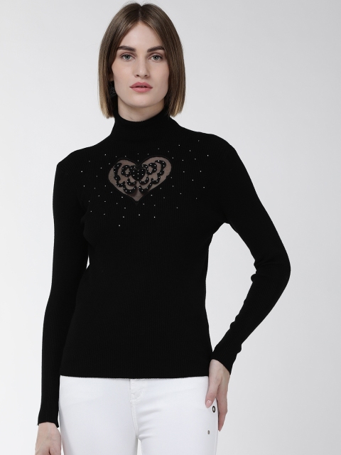 

Fort Collins Women Black Solid Sweater