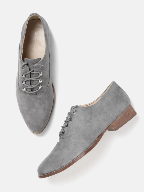 

Mast & Harbour Women Grey Oxfords