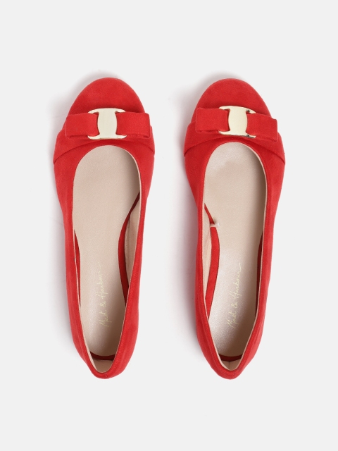 

Mast & Harbour Women Red Solid Ballerinas