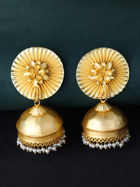 

Rubans Women Gold-Plated Handcrafted Classic Jhumkas