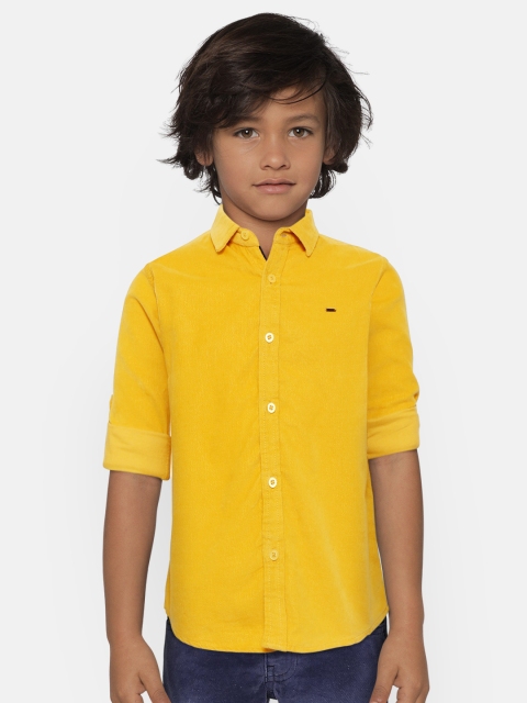 

Gini and Jony Boys Yellow Slim Fit Solid Casual Shirt