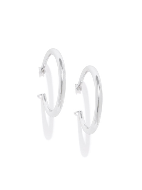

Forever New Silver-Toned Circular Hoop Earrings