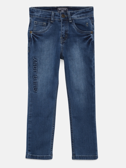 

Gini and Jony Boys Blue Slim Fit Mid-Rise Clean Look Stretchable Jeans