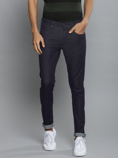 

Louis Philippe Jeans Men Navy Blue Slim Fit Low-Rise Clean Look Stretchable Jeans