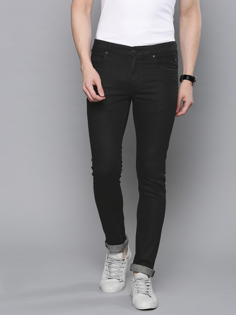 

Louis Philippe Jeans Men Black Albert Super Slim Fit Low-Rise Clean Look Stretchable Jeans