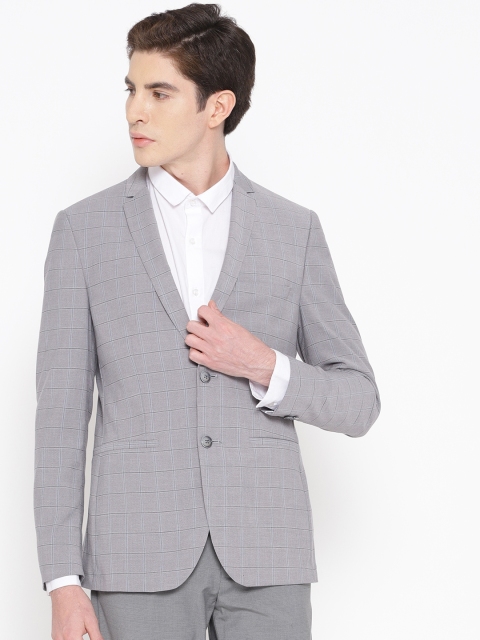 

Louis Philippe Sport Men Grey Checked Slim Fit Formal Blazer