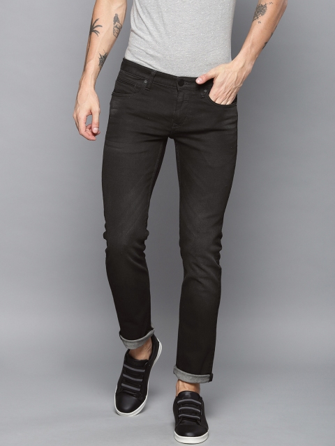 

Louis Philippe Jeans Men Black MATT Slim Fit Low-Rise Clean Look Stretchable Jeans