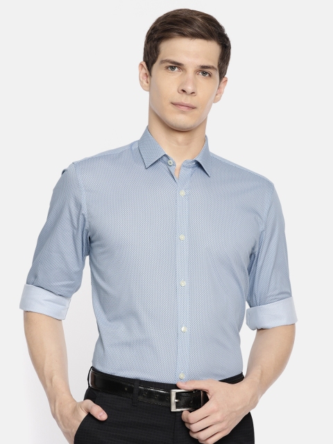 

Louis Philippe Men Blue Slim Fit Printed Formal Shirt