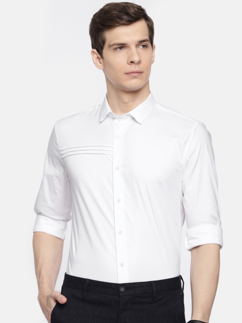 

Louis Philippe Ath.Work Men White Super Slim Fit Solid Smart Casual Shirt