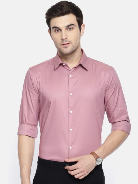 

Louis Philippe Ath.Work Men Pink Super Slim Fit Solid Smart Casual Shirt