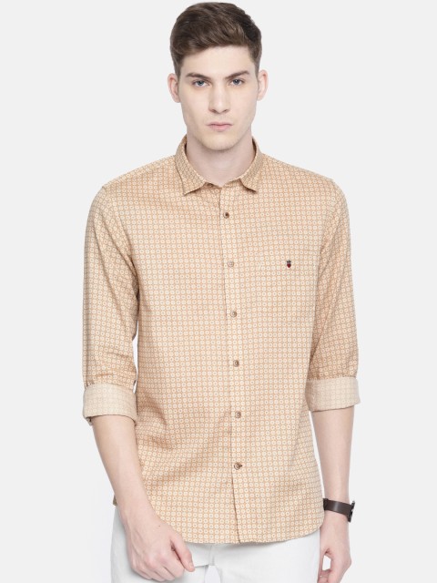 

Louis Philippe Sport Men Beige Super Slim Fit Printed Casual Shirt