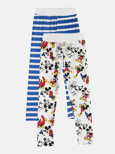 

YK Disney Girls Pack of 2 Leggings, White
