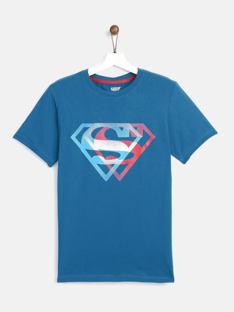 

YK Justice League Boys Blue Printed Round Neck T-shirt