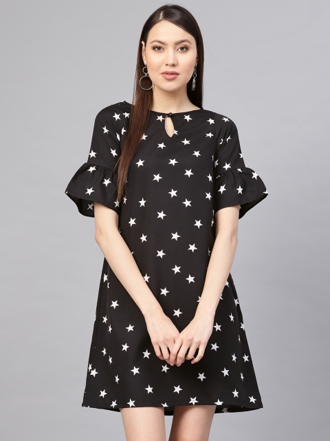 

SIRIKIT Women Black & White Printed Shift Dress
