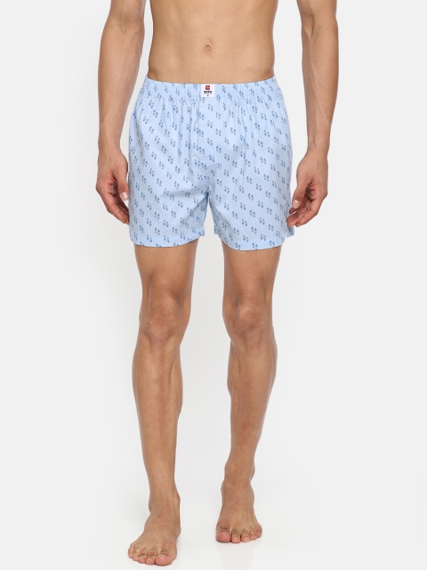 

SPYKAR Blue Printed Pure Cotton Boxers MBX-01AI-019