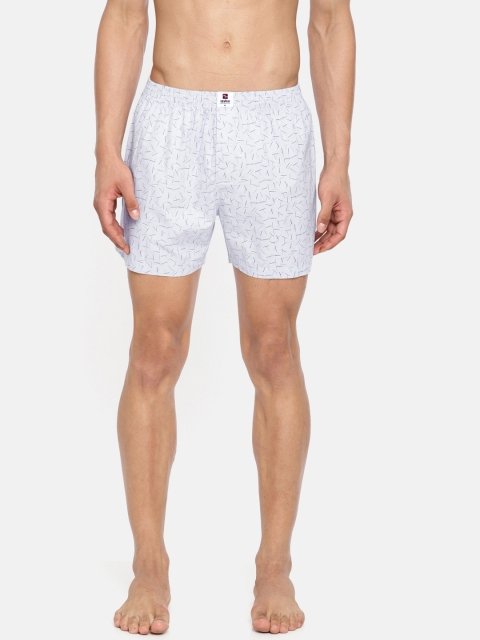 

SPYKAR Men Grey & Navy Blue Printed Pure Cotton Boxers MBX-01AI-078