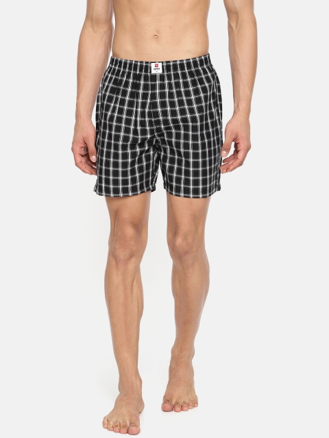 

SPYKAR Black & White Checked Boxers SPY/MBX/ON/S1915