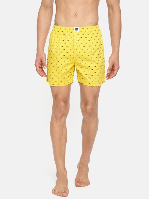

SPYKAR Men Yellow Printed Pure Cotton Boxers SPY/MBX/ON/W1805