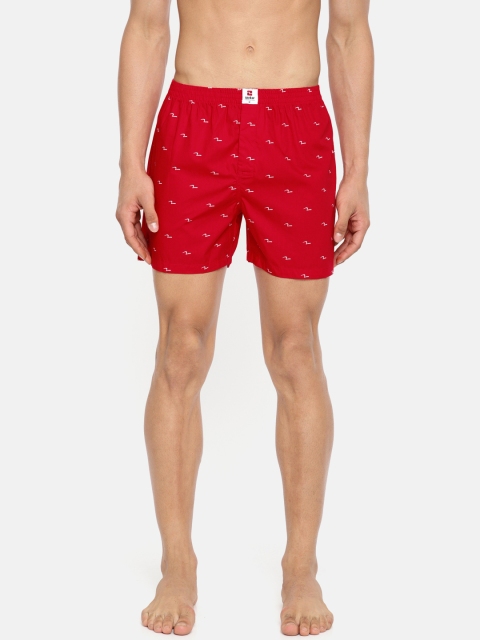 

SPYKAR Men Red Printed Pure Cotton Boxers MBX-01AI-046