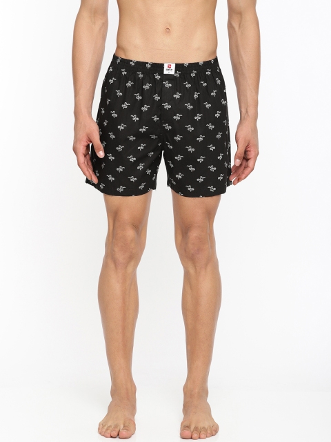 

SPYKAR Men Black & White Printed Pure Cotton Boxers SPY/MBX/ON/S1905