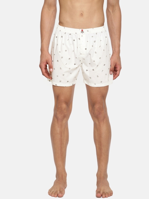 

SPYKAR White & Black Printed Pure Cotton Boxers SPY/MBX/ON/S1906