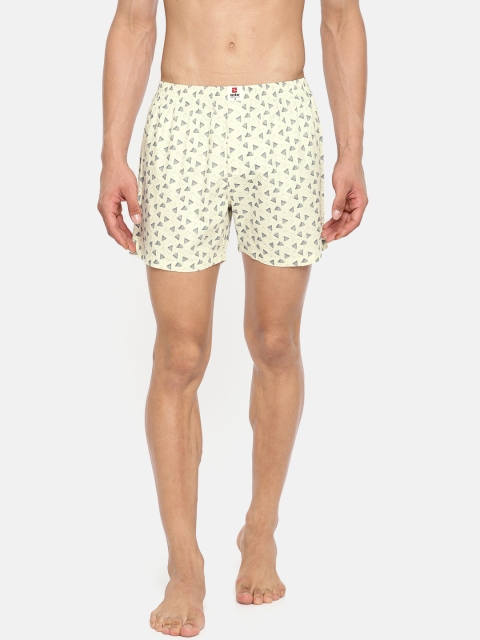

SPYKAR Beige & Navy Blue Printed Pure Cotton Boxers MBX-01AI-075