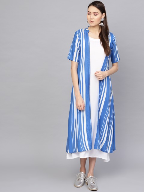 

Libas Women White Solid A-Line Dress