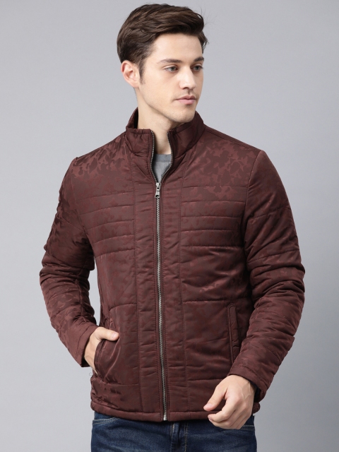 

Van Heusen Men Brown Camouflage Printed Padded Jacket