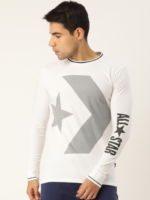 

Converse Men White Printed Round Neck T-shirt